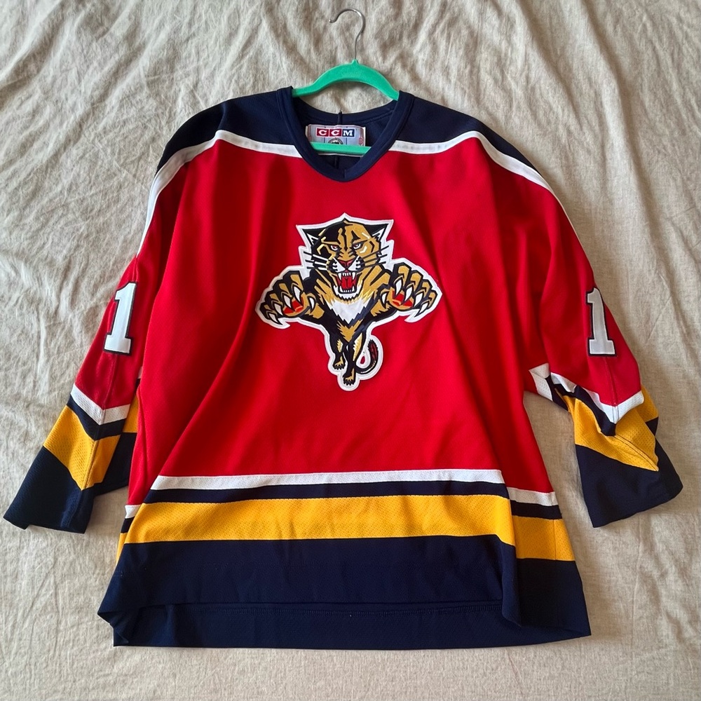 Florida Panthers Canadian-made CCM Jersey vintage authentic 90s red Air-knit